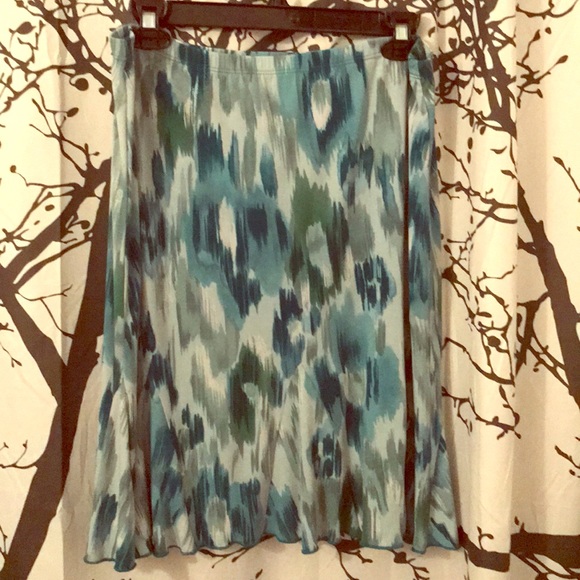 DONATED— Teal/ turquoise flowy skirt. - Picture 1 of 6